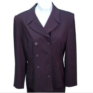 Amanda Smith Petite Double-breasted Blazer Women's Size 4P Purple